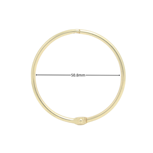 Bague <span class=keywords><strong>de</strong></span> <span class=keywords><strong>reliure</strong></span> <span class=keywords><strong>de</strong></span> livre <span class=keywords><strong>de</strong></span> bureau en fer <span class=keywords><strong>de</strong></span> 2 pouces, couleur or clair, bague à feuilles mobiles - Product Image 1