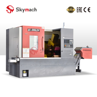 Torno CNC de Cama Inclinada BR200LDY con Eje Y y Torreta de Herramientas Motorizadas para Mecanizado Complejo de Componentes Aeroespaciales y Automotrices