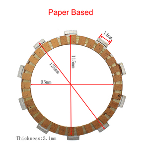 แผ่นคลัตช์รถจักรยานยนต์สำหรับ YAMAHA TZM150 FZR250 DT200 <span class=keywords><strong>FZR400</strong></span> FZ400 YZ85 - Product Image 3