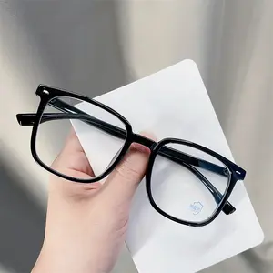 Kacamata bingkai persegi Anti sinar biru Model Fashion baru 2024 Logo kustom