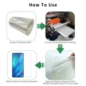 Cuộn nguyên liệu tấm bảo vệ màn hình hydrogel chống sốc 3 lớp, tự phục hồi, chống vân tay, bề mặt mờ, giá sỉ - Product Image 3