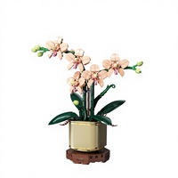 Boîte de jouets de construction éducatifs SEMBO avec 357 fleurs d'orchidée en ABS, 601294 blocs de construction, échelle 1:8, pour les enfants de 5 à 7 ans et plus