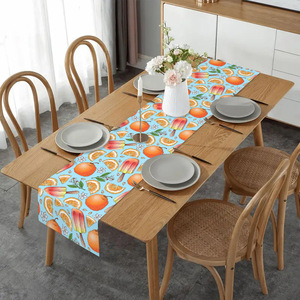 Ychon Personnalisez le <span class=keywords><strong>chemin</strong></span> <span class=keywords><strong>de</strong></span> <span class=keywords><strong>table</strong></span> d'impression <span class=keywords><strong>de</strong></span> fruits <span class=keywords><strong>de</strong></span> légumes pour les chemins <span class=keywords><strong>de</strong></span> <span class=keywords><strong>table</strong></span> bleus <span class=keywords><strong>de</strong></span> décoration à la maison - Product Image 5