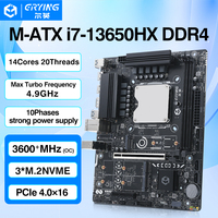 Adaptor ERYING LGA 1151 I7 13650HX 14C20T DDR4 Dual Memory NVME Kit Motherboard Baru CPU 24MB L3 Cache 4.9GHz DIY PC Desktop