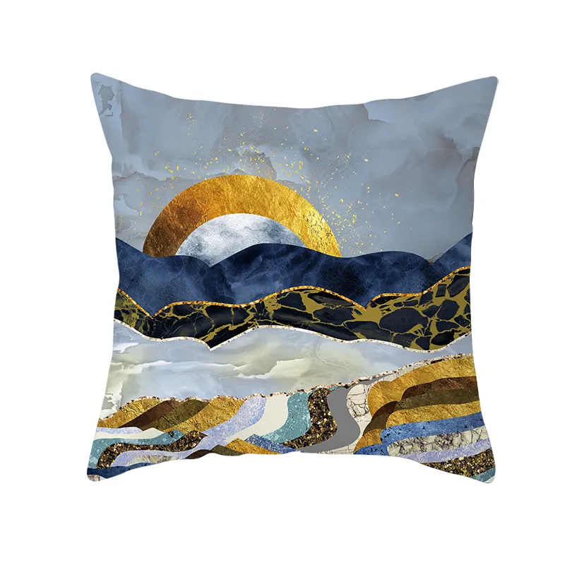 Customized Holiday Home Decoration Bedroom Or Sublimation Pillow Case Good-looking Bronzing Pattern Cushion Cover