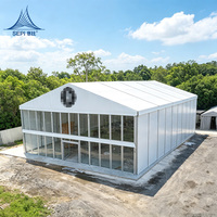 Carpa Desmontable de Aleación de Aluminio con Pared de Panel Sándwich de Vidrio y ABS para Eventos al Aire Libre