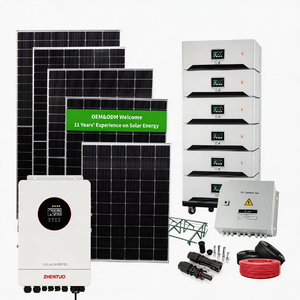 Solar Energy System 10KW Off-grid Complete Kit Polycrystalline Silicon Panels MPPT Controller LiFePO4 <b>Battery</b> Storage Pure Sine - Product Image 2