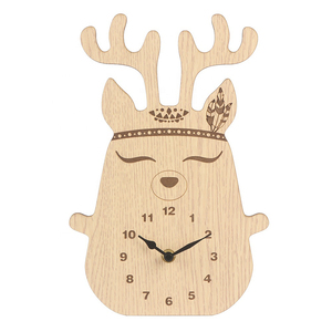 Quà Tặng Sáng Tạo Hình Động Vật Đáng Yêu Gỗ Dễ Thương Phim Hoạt Hình Trẻ Em Đồng Hồ Treo Tường Cho Phòng Trẻ Em Trang Trí - Product Image 3