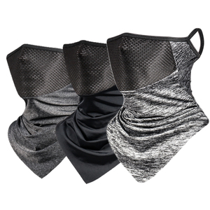 Demi-<span class=keywords><strong>masque</strong></span> d'été en soie de glace respirante avec protection UV coupe-vent pour le <span class=keywords><strong>ski</strong></span> extérieur cyclisme unisexe avec boucle d'oreille - Product Image 1