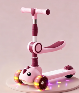 Trottinette enfant 3-en-1 avec siège amovible, design <span class=keywords><strong>petit</strong></span> <span class=keywords><strong>dinosaure</strong></span>, pliable, 3 roues, en plastique, pour usage extérieur - Product Image 4