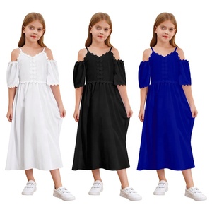6-16 Venta al por mayor Princesa Niño Verano Últimos niños Vestido Diseños Playa Fiesta de cumpleaños Boda Niños Vestidos para niñas - Product Image 2
