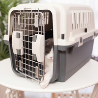 Nacelle de transport Portable pour chat C011, grand porte-chat en plastique, en forme de cage avec roue, approuvé, pour chien de compagnie