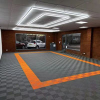 Dalles de sol en plastique emboîtables modernes pour extérieur, en matériau PP, amovibles et modulaires, pour garage et salle d'exposition automobile