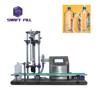 Machine de remplissage anti-mousse en acier inoxydable 304, système de remplissage à tête unique avec convoyeur de qualité alimentaire pour eau et boissons