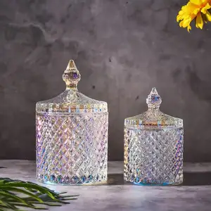 Groothandel Lege Snoep Goud Natuurlijke Geurende Luxe Glas 10 Oz Kaars Jar