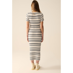 Abito Lungo in Maglia di Alta Qualità con Dettaglio a Zigzag - Product Image 1