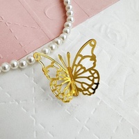 Acryl Gold Schmetterling Cake Topper 3D Schmetterling Kuchen Dekoration Kuchen Zubehör