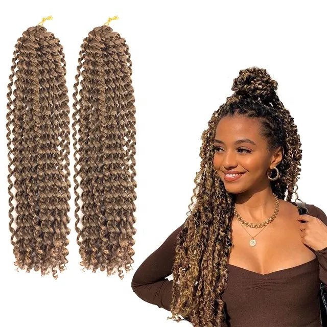 เทพธิดา Faux Locs ถักผมนุ่มสังเคราะห์ Passion Twist Braiding Hair สิ่งที่แนบมาสำหรับ Braid