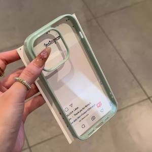 Coque pour iPhone 16 Pro Max, coque de téléphone transparente en acrylique de couleur bonbon, deux en un, protection intégrale anti-chute - Product Image 2