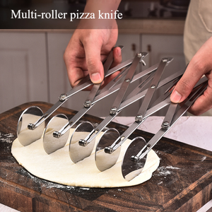 Wholesale Wholesale Stainless Steel Pizza Cutter Pastry <b>Bread</b> Dough Roller <b>Knife</b> Premium Quality Kitchen Accessory - Product Image 2