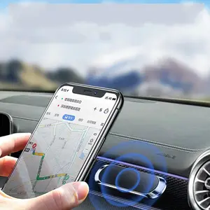 Lism — support magnétique de voiture pour téléphone portable, Mini bande, pour tableau de bord, aimant métallique, GPS, pour mur