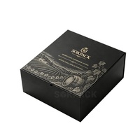 Coffret Cadeau Luxe Personnalisé Whisky Vodka Boîte Rigide en Carton Insert en Mousse EVA Matériaux Recyclés Écologiques Gaufrage Magnétique