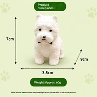 Balle Squishy DIY en blocs de construction West Highland White Terrier, moulable, à rebond lent, mignonne, sonore, anti-stress, pour ASMR