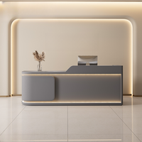 Bureau de réception commercial en bois massif, écologique et durable, pour salon de beauté, clinique médicale, cabinet dentaire et réception d'entreprise