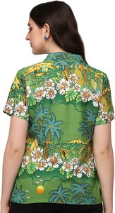 Großhandel Floral Casual Loose Plus Size Strand Hawaii hemd Lustige Kurzarm <span class=keywords><strong>Cute</strong></span> Hawaiian Shirt für Frauen - Product Image 2