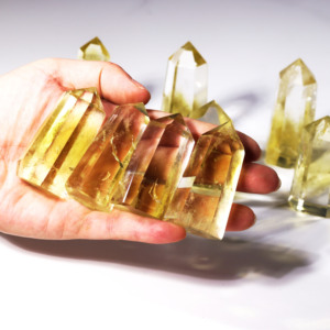 หินควอตซ์คริสตัลรูปหอคอยซิทรินใสธรรมชาติสำหรับตกแต่ง - Product Image 5