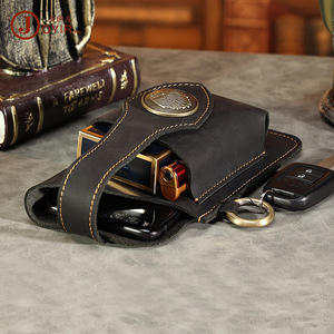 กระเป๋าคาดเอวใส่โทรศัพท์มือถือหนังแท้สำหรับผู้ชาย หัวเข็มขัดแม่เหล็ก สีพื้น ช่องใส่ของด้านใน เหมาะสำหรับใส่ในชีวิตประจำวัน - Product Image 2