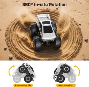 1:16 RC Amphibie Monster Truck 4WD LED Lumières Tout Terrain Eau Terre Télécommande Voiture Enfants En Plein Air RC Stunt Racing Jouet - Product Image 3