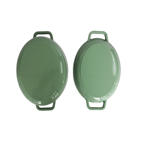 Casserole ovale en <span class=keywords><strong>fonte</strong></span> émaillée 2-en-1 avec couvercle grill - Product Image 6