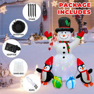 6ft Led Decor 1,8 m Air Model <span class=keywords><strong>Muñeco</strong></span> <span class=keywords><strong>de</strong></span> <span class=keywords><strong>nieve</strong></span> inflable soplado o pingüino Feliz Navidad Motivo al aire libre Silueta Figura Lig <span class=keywords><strong>muñeco</strong></span> <span class=keywords><strong>de</strong></span> <span class=keywords><strong>nieve</strong></span> - Product Image 2