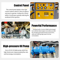 Foreuse rotative hydraulique portable pour puits d'eau de 450 m de profondeur / Machine de forage de puits d'eau avec démarrage électrique