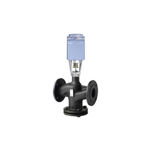 Vanne de régulation à trois voies Siemens à bride DN80 PN16 en fonte, à inversion de direction linéaire, norme allemande - Product Image 1