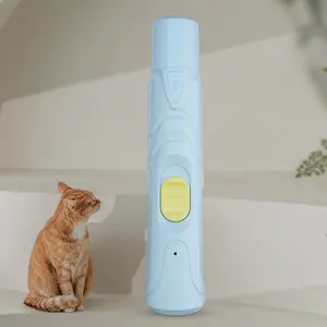 Molinillo de uñas de los pies eléctrico portátil para gatos y perros Profesional 2 RPM Molinillo de uñas para mascotas con luces LED se puede personalizar