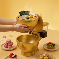 Bol à ramen fantaisie en acier inoxydable avec support amovible pour boissons, idéal pour soupes, collations et bonbons