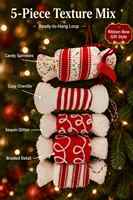 Juego de Adornos Navideños con Cuentas en Forma de Caramelo, Rayas Rojas y Blancas, Estilo Bastón Festivo, Decoraciones Colgantes para Árbol, Hogar y Fiestas