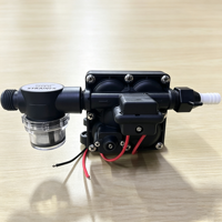 Pompe à eau robuste 12V pour camping-car, 5,5 GPM (20,8 LPM), 70 PSI, à membrane auto-amorçante pour eau douce, idéale pour bateaux, yachts, camping-cars et remorques.