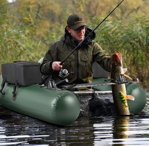 Bote Inflable de 157 cm, Flotador de PVC con Remos, Bomba y Regla para Pescar - Product Image 3