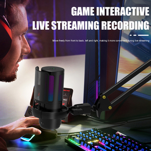 RGB Lighting USB Wired <strong>Microphone</strong> with Condenser Cartridge for PS4/<strong>PS5</strong> Computer Live Streaming Games <strong>Microphone</strong> Play <strong>Microphone</strong> - Product Image 3