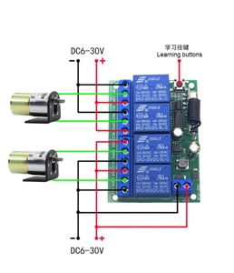 Récepteur de relais universel sans fil DC 12V 4CH RF 433mHz 10A, interrupteur à télécommande sans fil, émetteur, ouvre-porte, télécommande de <span class=keywords><strong>garage</strong></span> - Product Image 1