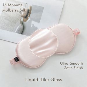 Masque de sommeil 100 % soie de mûrier avec sangle élastique réglable, doux et respirant, idéal pour les voyages, la nuit et comme cadeau d'anniversaire - Product Image 3
