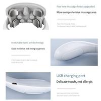 Masseur intelligent sans fil électrique pour le visage et le cou, pétrissage 3D Shiatsu, masseur de cou chauffant portable pour soulager la douleur des tissus profonds