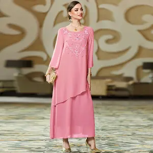 Gaun Malam Tradisional Dubai Abaya Muslim untuk Gaun India Anarkali Gaun Malam untuk Wanita Pakaian Etnis Muslim
