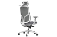 Chaise de bureau ergonomique moderne Comine, réglable en hauteur, pivotante, avec support lombaire, structure en alliage d'aluminium, pour intérieur/extérieur, hôtel, villa