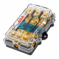 Support de fusible ANL audio 3 voies 60/100 A, bloc de distribution de fusibles, amplificateur répartiteur vidéo pour autoradio, moteur de pêche à la traîne pour bateau