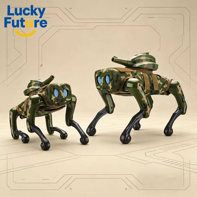 High Simulation Bionic Robot Dog Military Electric Pet, Intelligent Follow & DIY Programmable Robot Toy