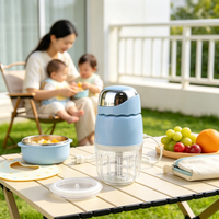 Mixeur Électrique Compact pour Bébé, Robot Culinaire pour Bébé, Facile à Nettoyer, Mini Hachoir Multifonction pour Aliments Complémentaires pour Bébé